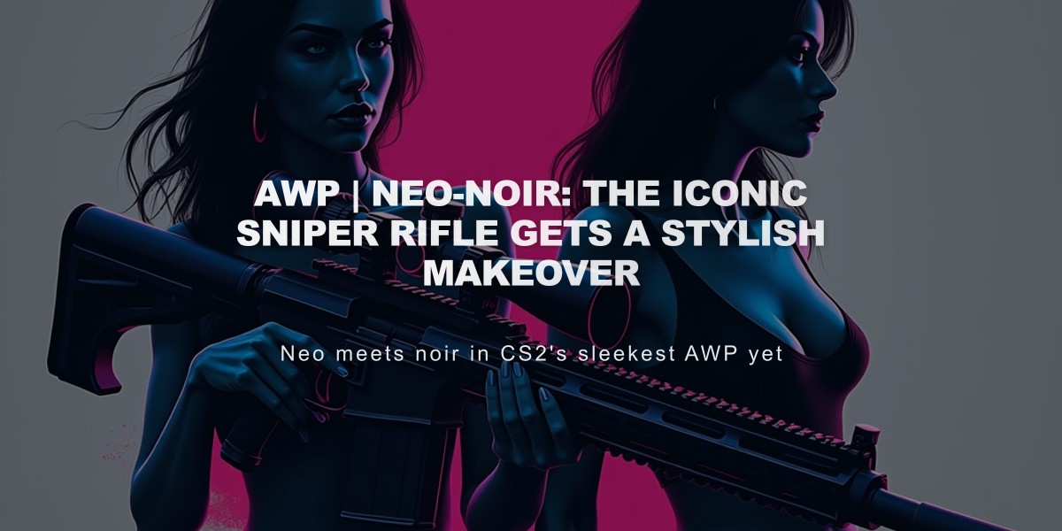 AWP | Neo-Noir: The Iconic Sniper Rifle Gets a Stylish Makeover