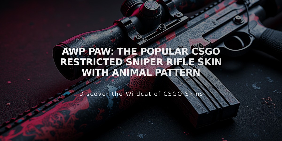 AWP PAW: The Popular CSGO Restricted Sniper Rifle Skin with Animal Pattern