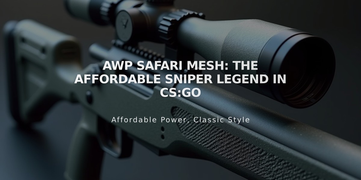 AWP Safari Mesh: The Affordable Sniper Legend in CS:GO