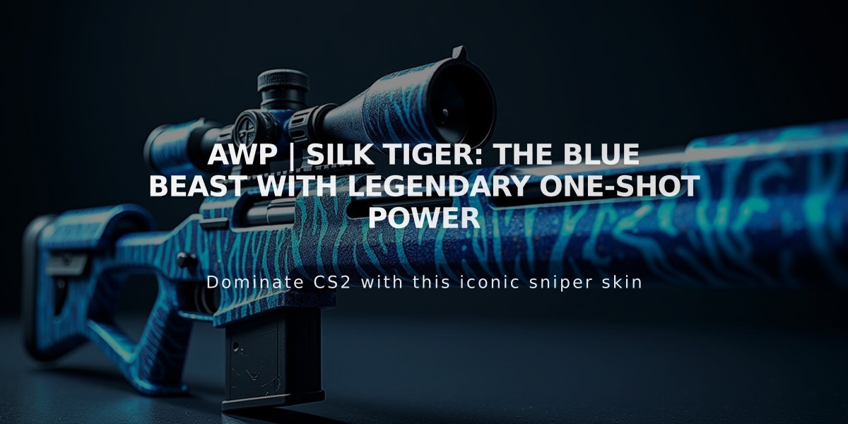 AWP | Silk Tiger: The Blue Beast with Legendary One-Shot Power