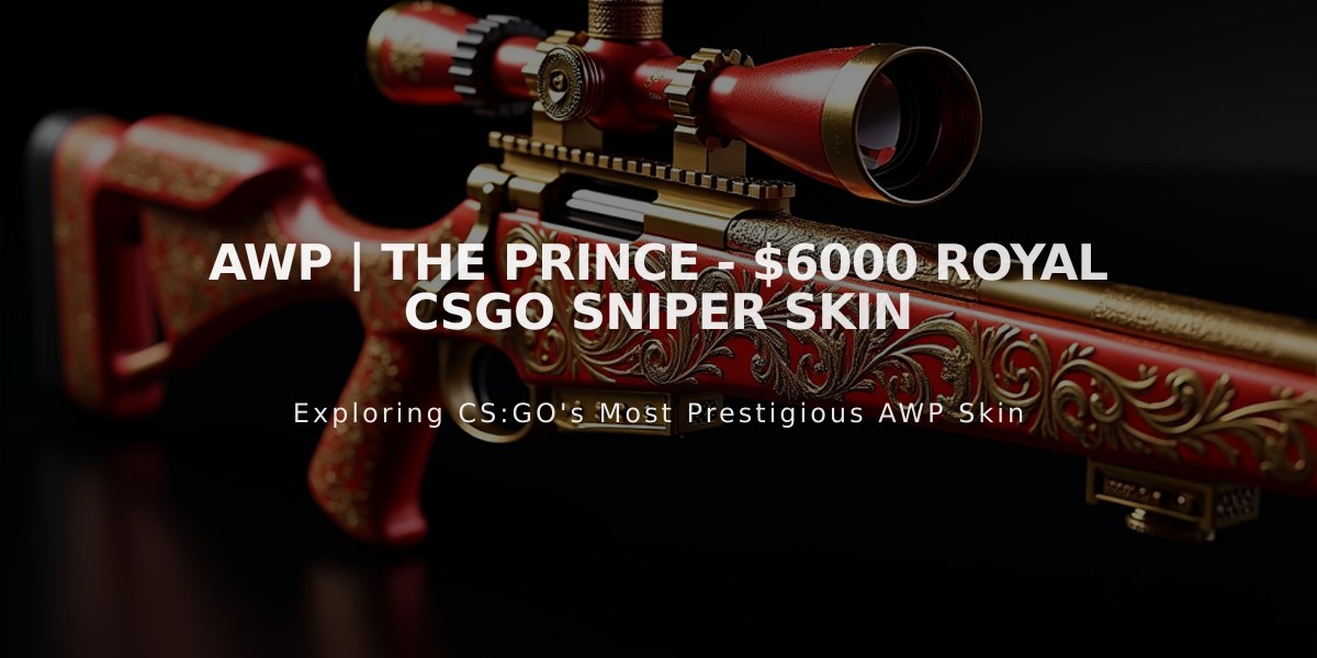 AWP | The Prince - $6000 Royal CSGO Sniper Skin