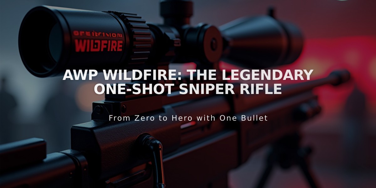 AWP Wildfire: The Legendary One-Shot Sniper Rifle