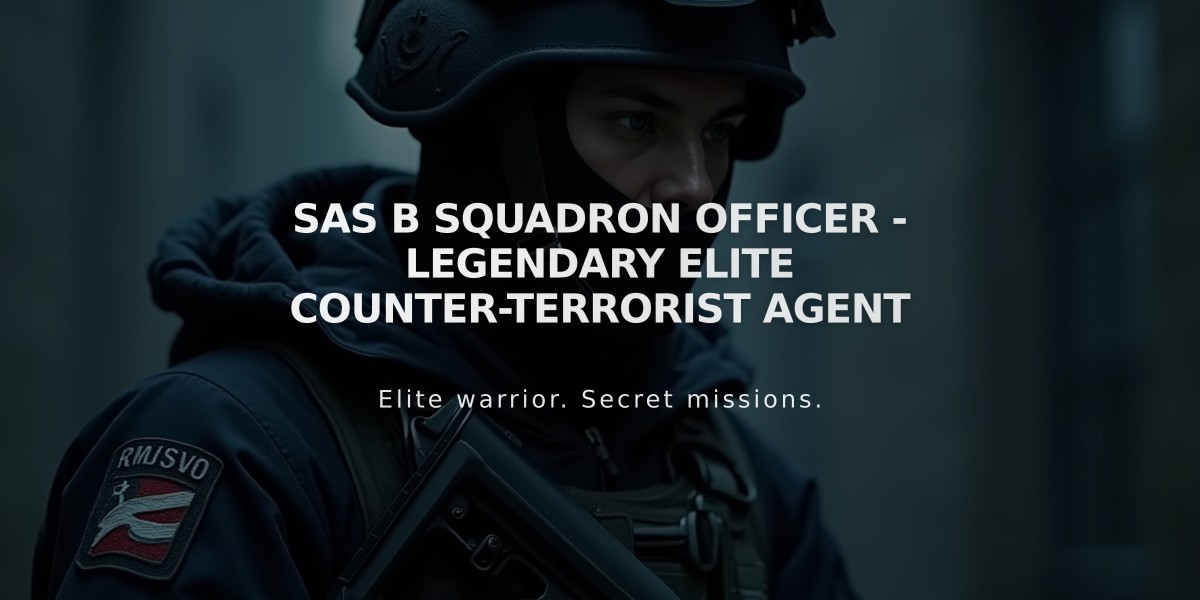 SAS B Squadron Officer - Legendary Elite Counter-Terrorist Agent